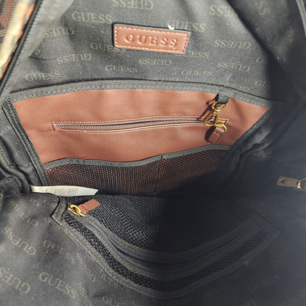 Guess Brown Pattern Backpack - Picture 4 of 4
